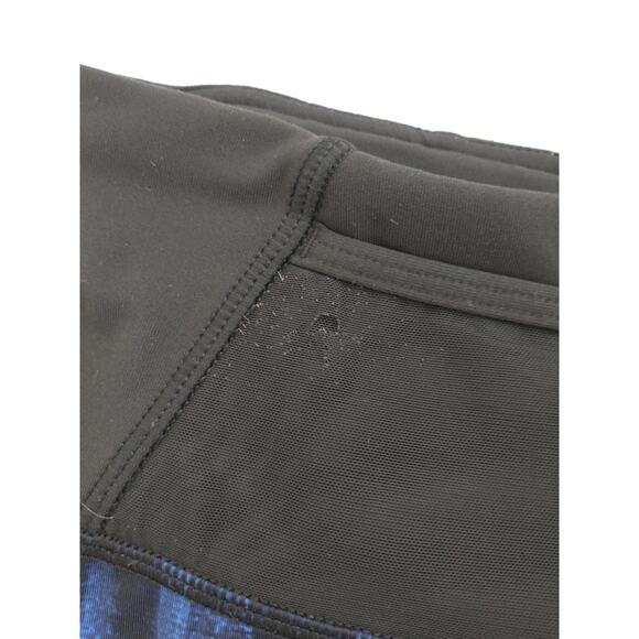 Lululemon Pace Pusher Crop Leggings Pocket Black/Blue Size 8 - Picture 4 of 10